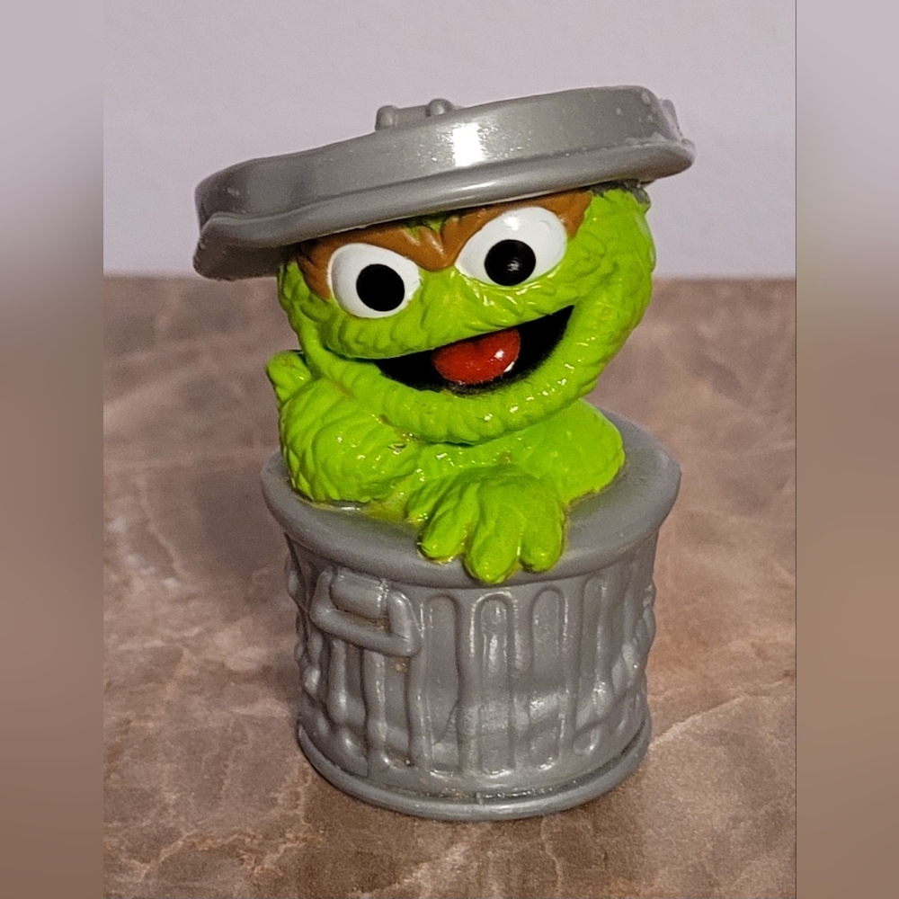 Hasbro Green and Silver Trash Can Toy